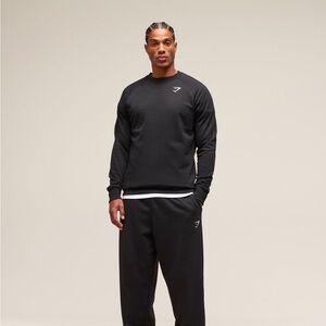 Gym shark black CREST SWEATSHIRT Sz M